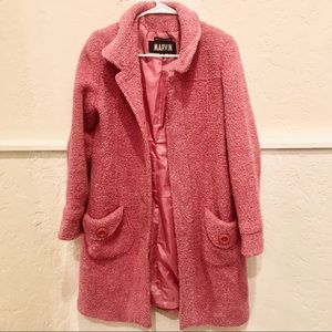 Pink Vintage Wool Duster Coat